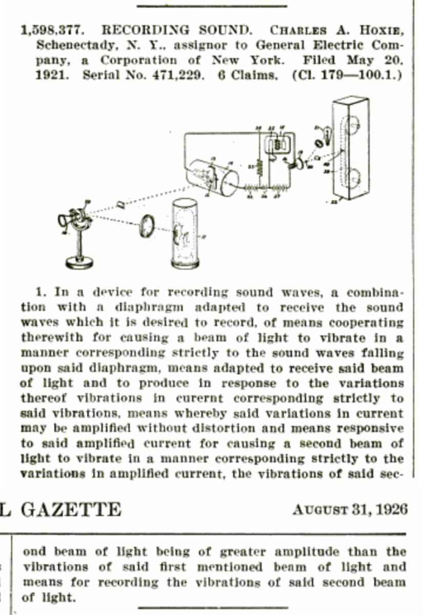 Official Gazette of the United States Patent Office, Vol. 349, p.1180 (August 1926)