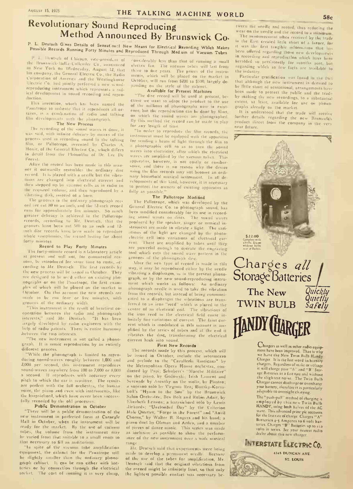 The Talking Machine World, Aug. 15, 1925, p.58c