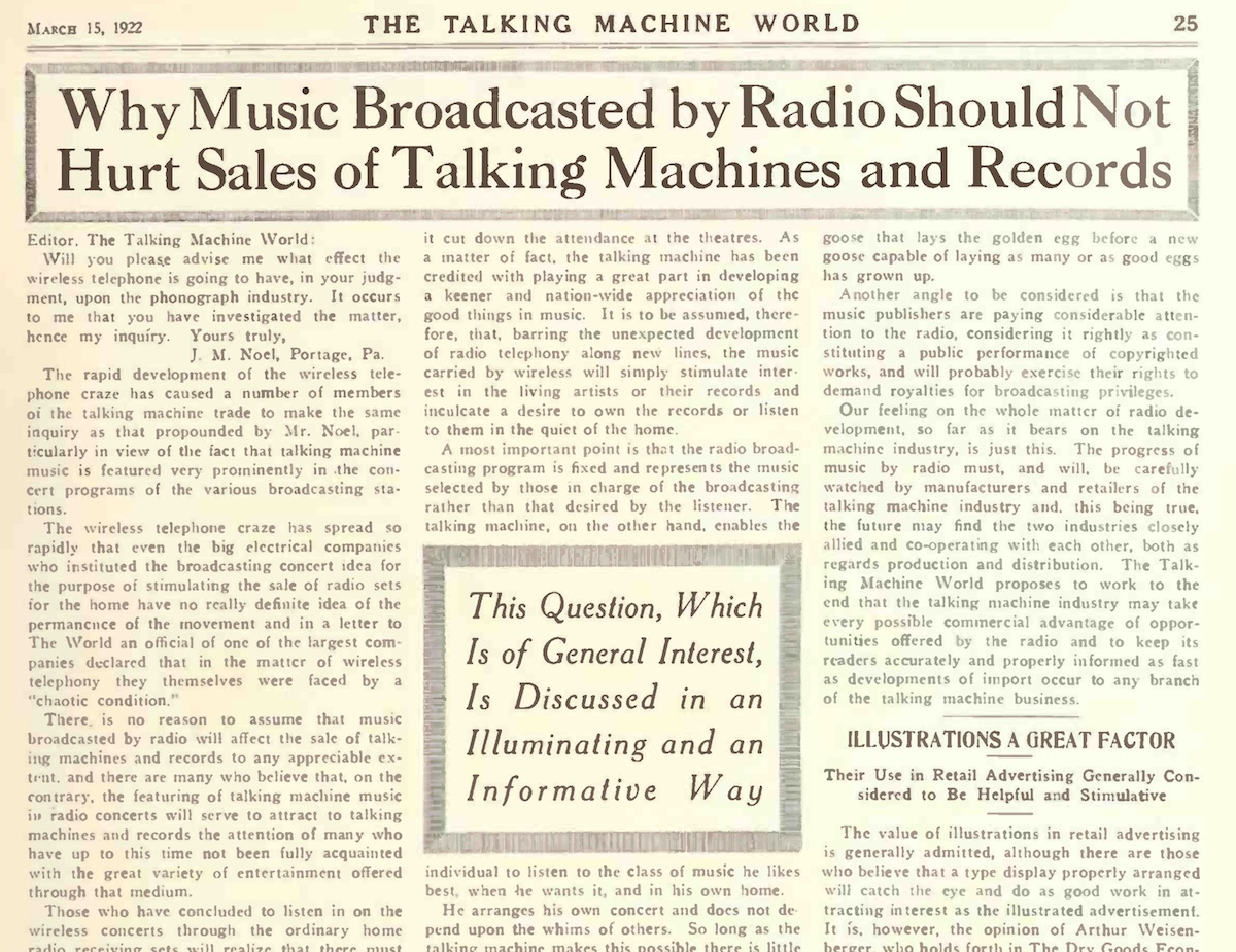 The Talking Machine World, March 15, 1922, p.25