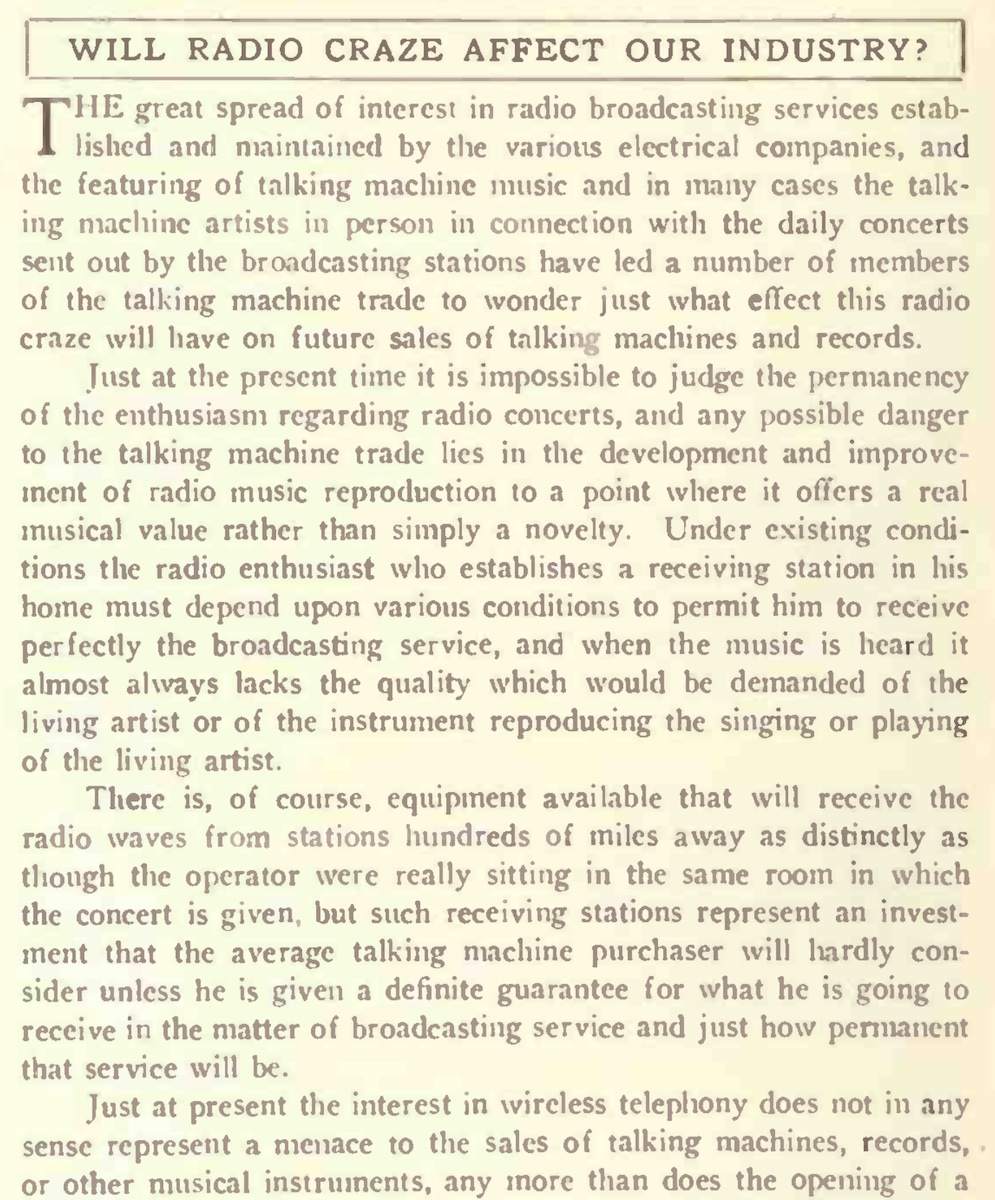 The Talking Machine World, March 15, 1922, p.8