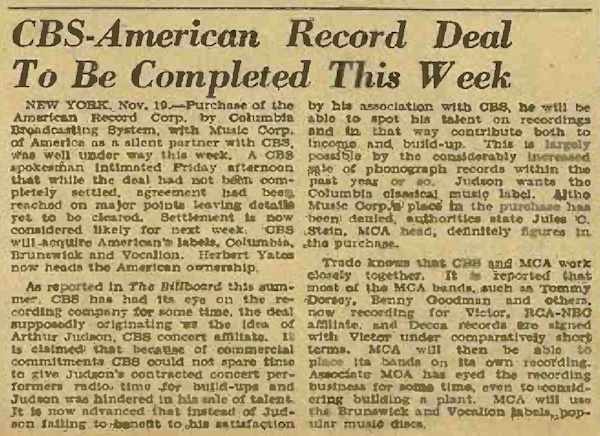The Billboard, p.5, November 26, 1938