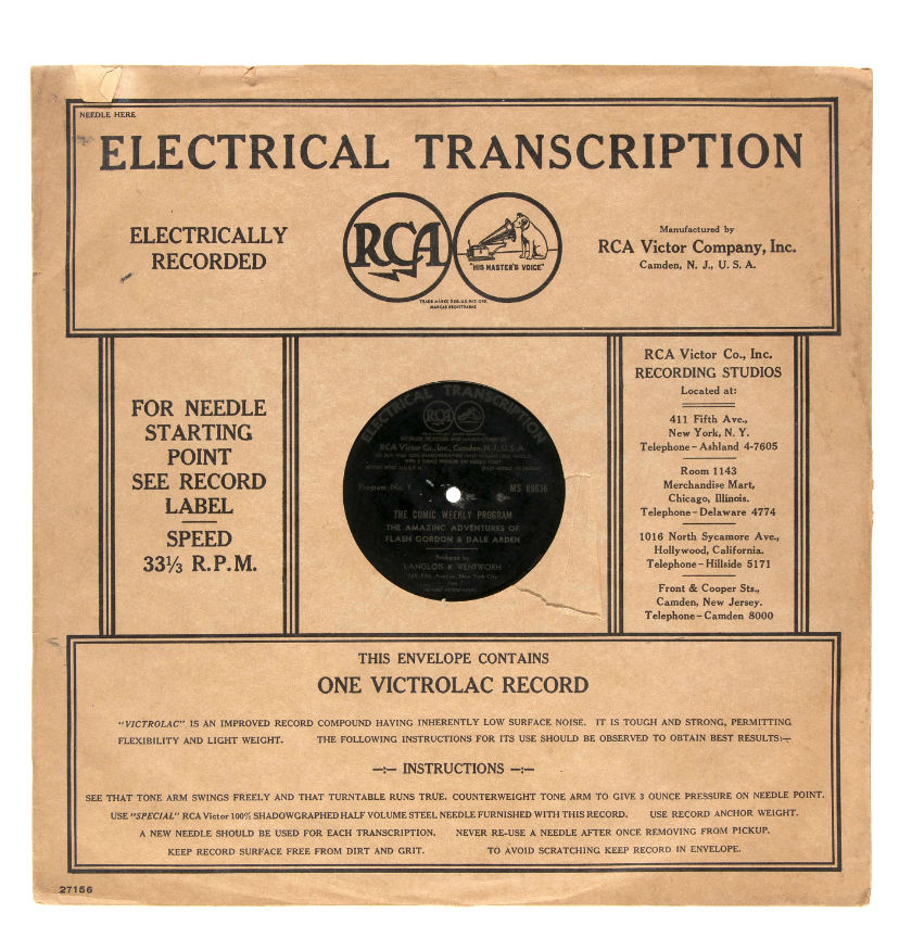 RCA Victrolac Electrical Transcription Sleeve (1935)