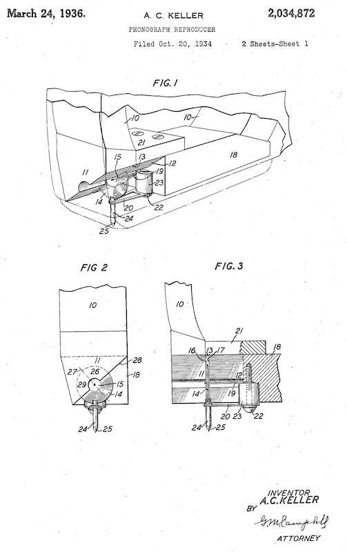 US Patent 2,034,872 “Phonograph Reproducer”