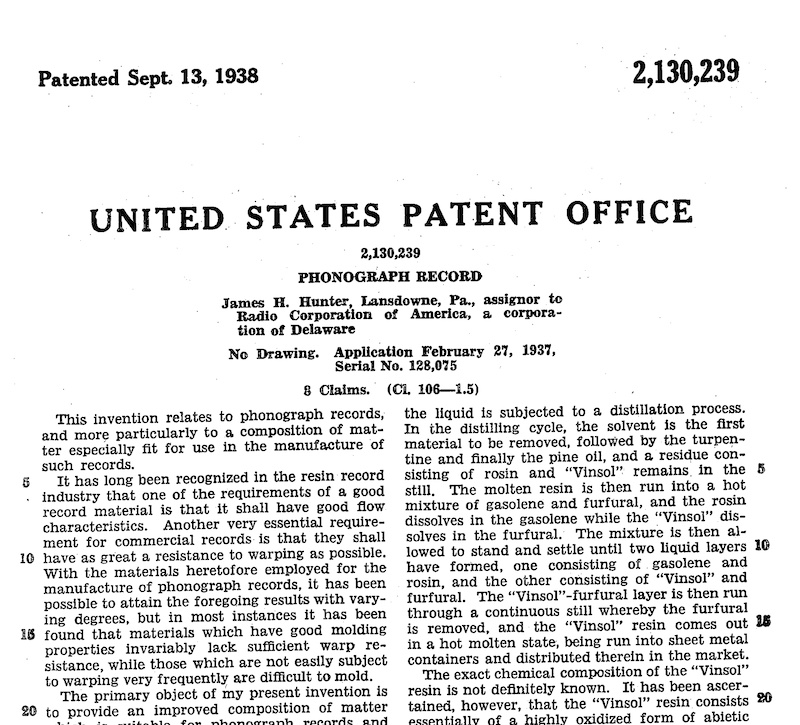 US Patent 2,130,239 “Phonograph Record”