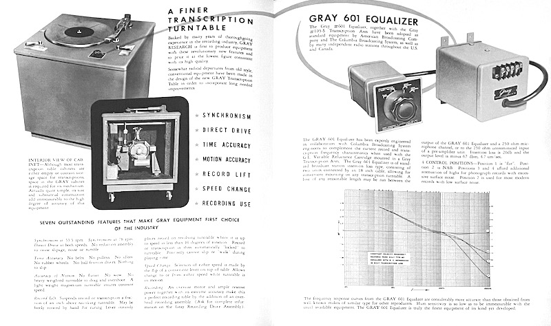 Gray 601 Equalizer Ad (1950)