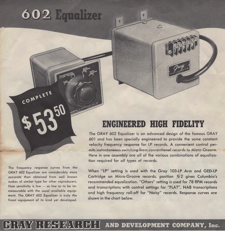 Gray 602 Equalizer Ad (1951?)