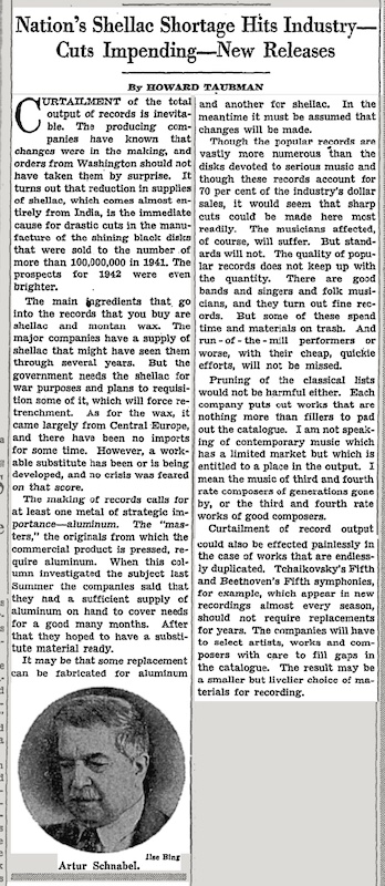 Nation's Shellac Shortage Hits Industry (New York Times, Apr. 19, 1942)