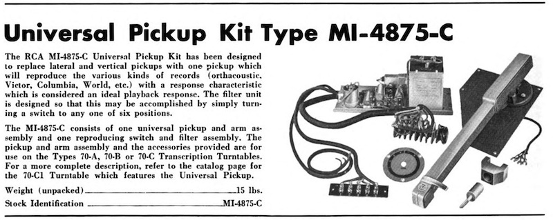 Universal Pickup Kit Type MI-4875-C (1945)