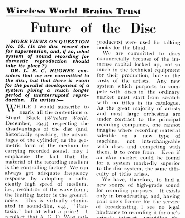 “Future of the Disc” (1944)