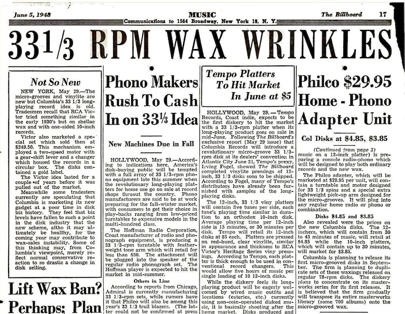 33 1/3 RPM WAX WRINKLES