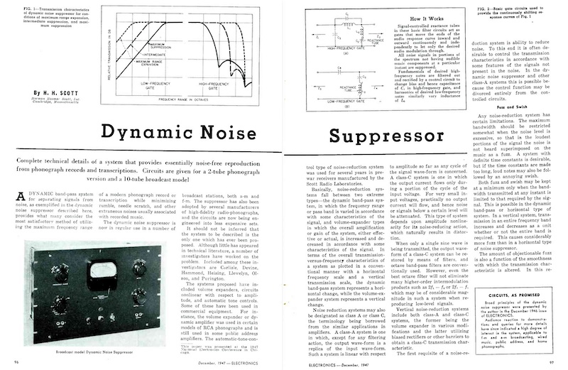 Dynamic Noise Suppressor (Electronics, Dec. 1947)