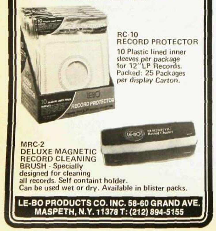 Le-Bo Products Co. Inc. RC-10 Record Protector