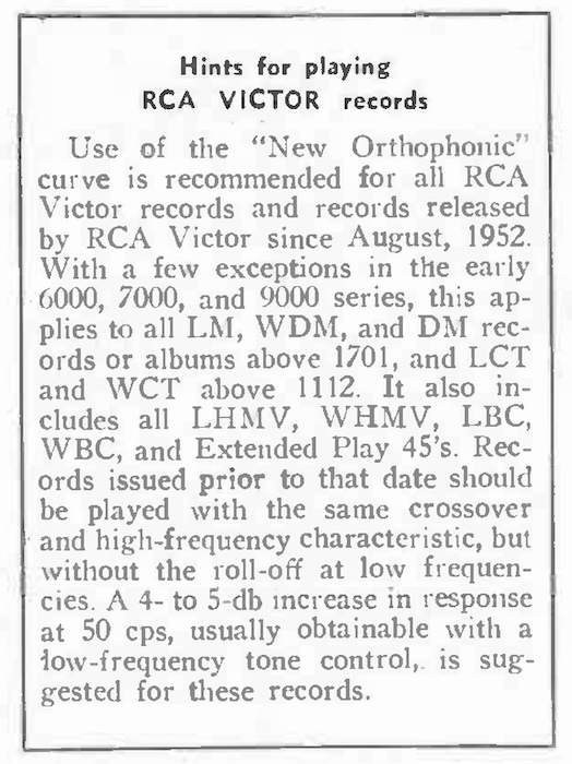 Hints for playing RCA VICTOR records (Moyer, 1953)