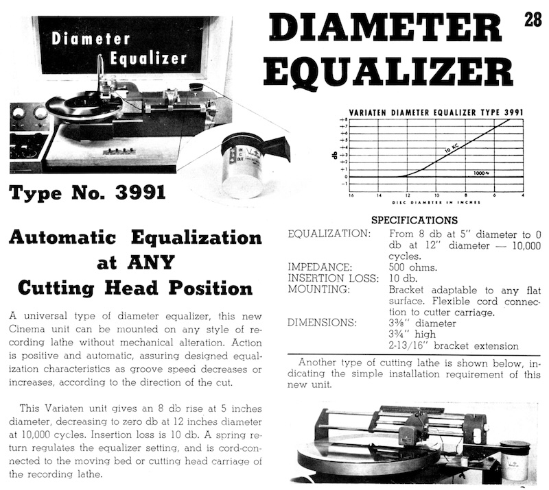 Cinema Engineering Type No. 3991 Diameter Equalizer (1950?)