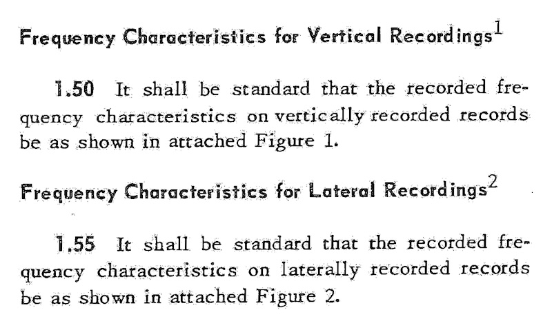 NARTB Recording and Reproducing Standards (1953) 1.50 and 1.55