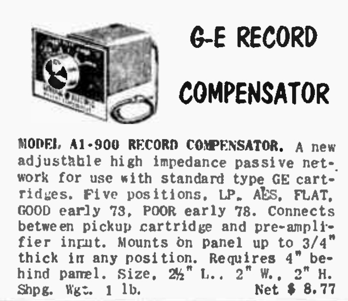 G-E Record Compensator Model A1-900