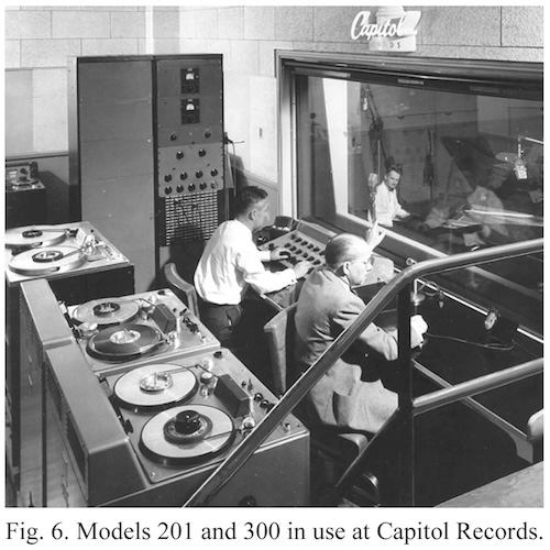 Ampex Models 201 and 300 in use at Capitol Records