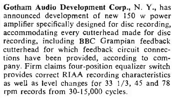 PFB-150WA Gotham Audio Development Corp.