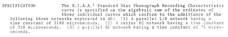 Appendix C: The R.I.A.A. Frequency Response Characteristic for Disc Recording