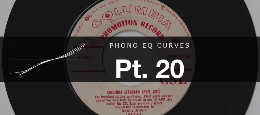 Columbia Standard Level (CSL) promotional 45rpm record