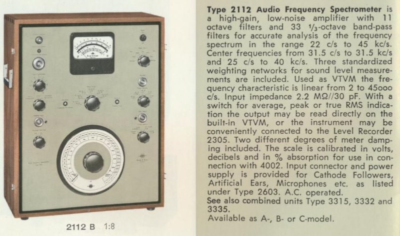 Brüel & Kjær 2112 Audio Frequency Spectrometer