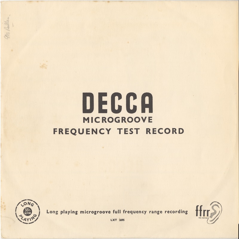 Microgroove Frequency Test Record (Decca LXT 2695)