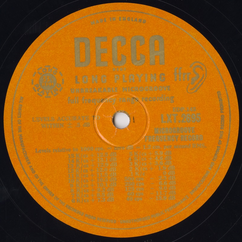 Microgroove Frequency Test Record (Decca LXT 2695)