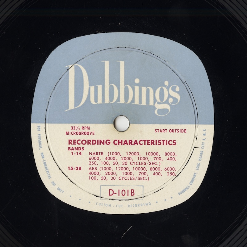 Dubbings D-101 Label Side-B