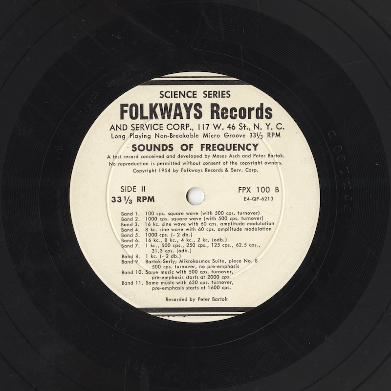 Folkways FPX-100 Label Side-B