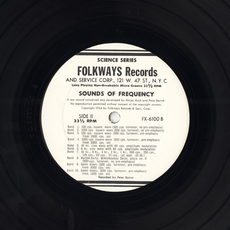 Folkways FX-6100 Label Side-B