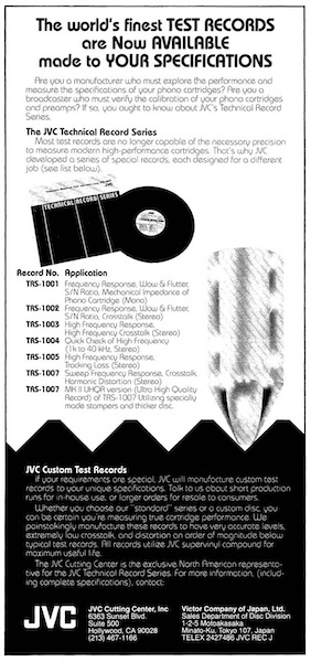 JVC Test Records Ad