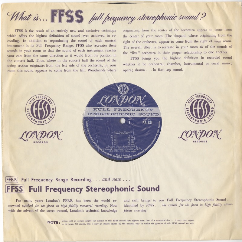 Stereophonic Frequency Test Record (London PS-131)