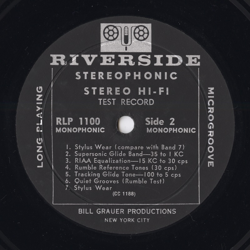 Stereo Test Record (Riverside RLP-1100)