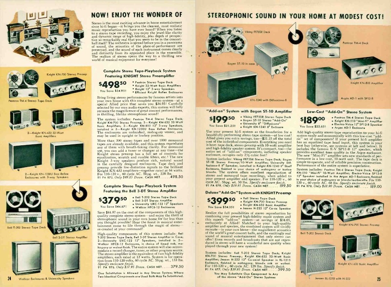 NOW! ENJOY THE WONDER OF STEREOPHONIC SOUND IN YOUR HOME AT MODEST COST! (Allied Radio Catalog 1958)