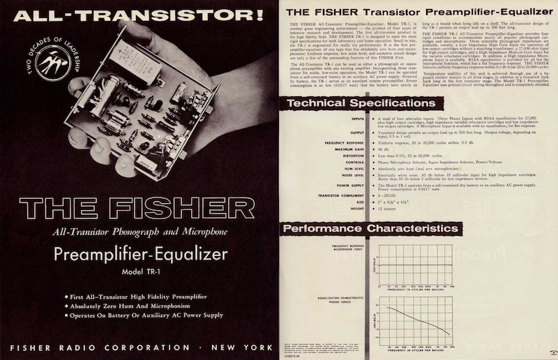 Fisher TR-1 All-Transistor Preamp Brochure 