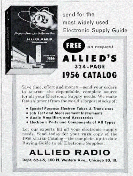 Allied Radio Advert (Physics Today, Sep. 1955)