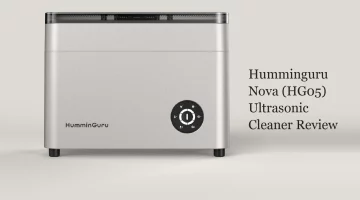 HumminGuru Nova (HG05) ultrasonic record cleaner product photo, with the title Humminguru Nova (HG05) Ultrasonic Cleaner Review