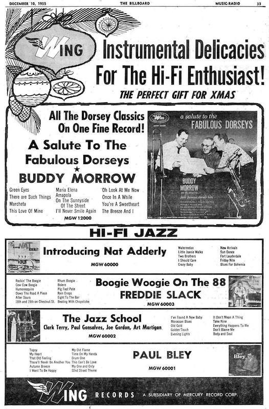 Wing Ad (Billboard, Dec. 10, 1955, p.33)