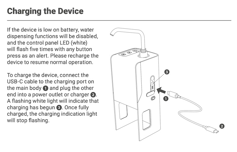 “Connect the USB-C cable to the charging port on the main body” | microgroove.jp “Connect the USB-C cable to the charging port on the main body”