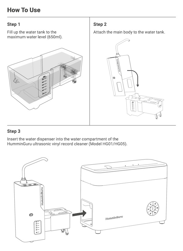 How to Use HumminGuru Water Dispenser (HG011) | microgroove.jp How to Use HumminGuru Water Dispenser (HG011)