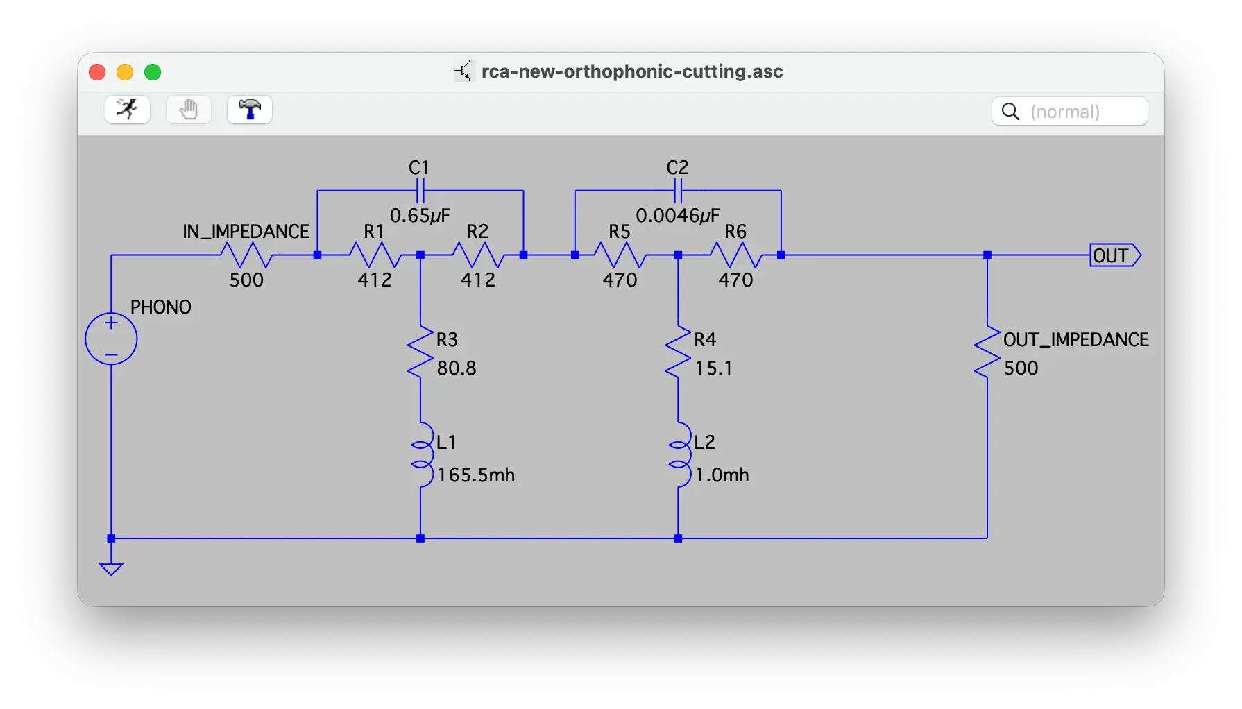 LTspice reconstruction of the NEW circuit (4-18-55) from Notebook No.1 p.6